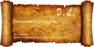 Dessewffy Lajos névjegykártya