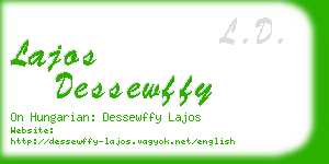 lajos dessewffy business card